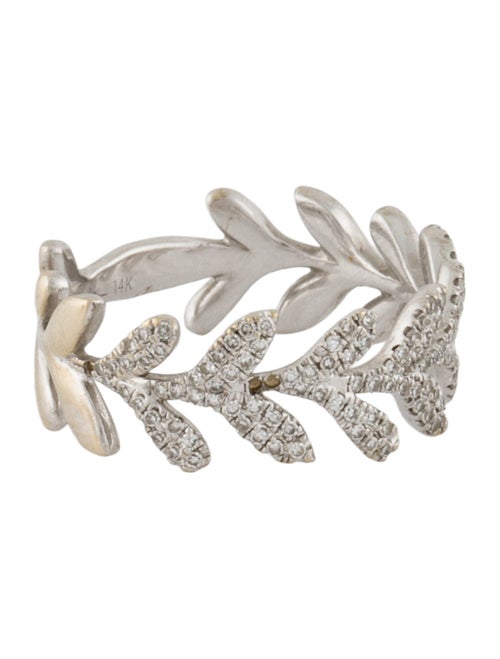 Shy Creation 14K Diamond Leaf Band