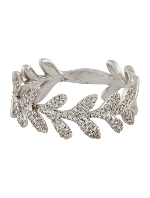 Shy Creation 14K Diamond Leaf Band