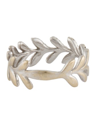 Shy Creation 14K Diamond Leaf Band
