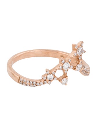 Shy Creation 14K Diamond Star Cocktail Ring