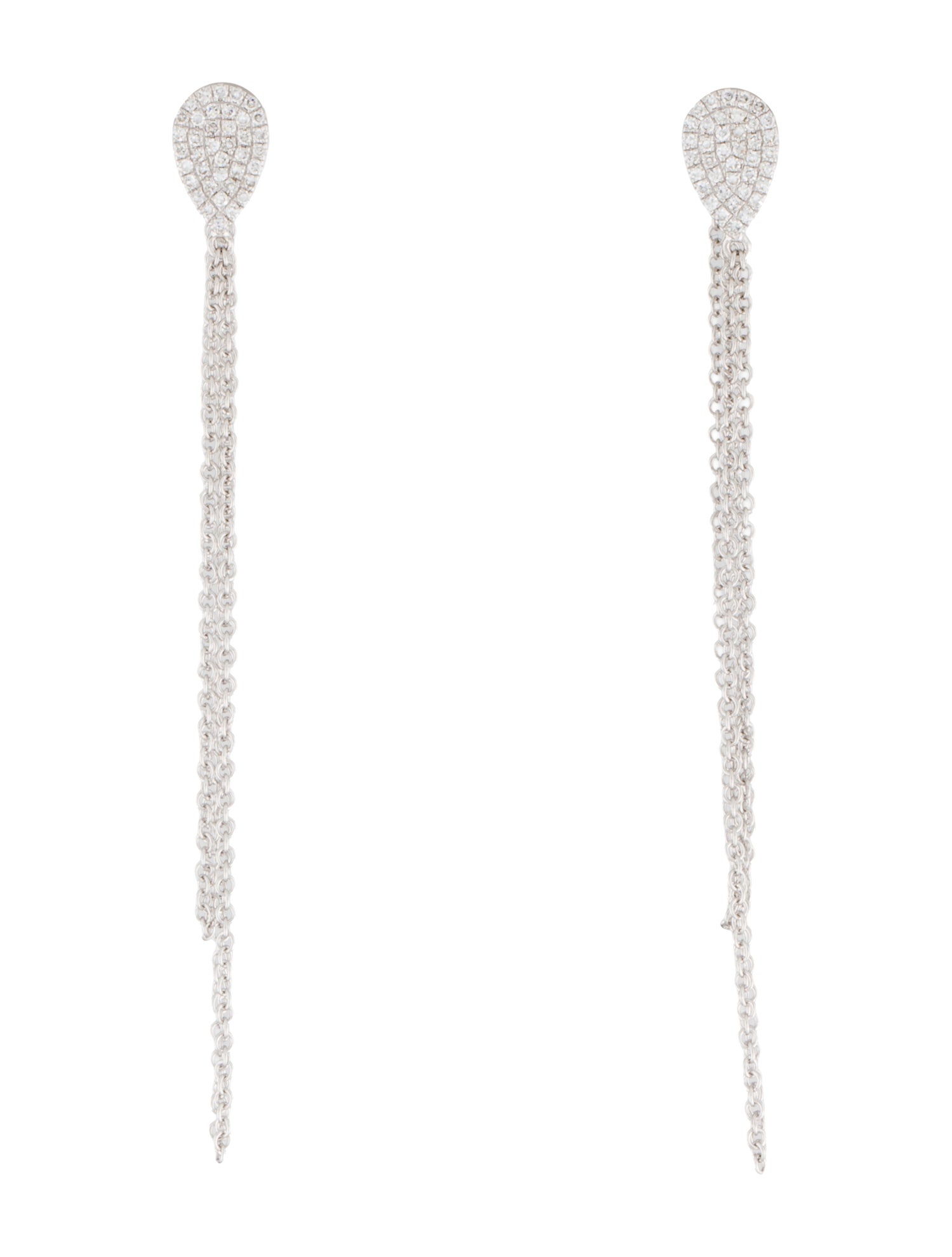 Shy Creation 14K Diamond Drop Earrings