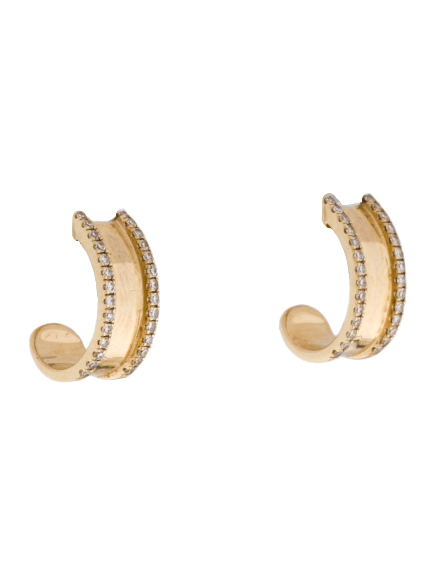 Shy Creation 14K Diamond Pavé Huggies