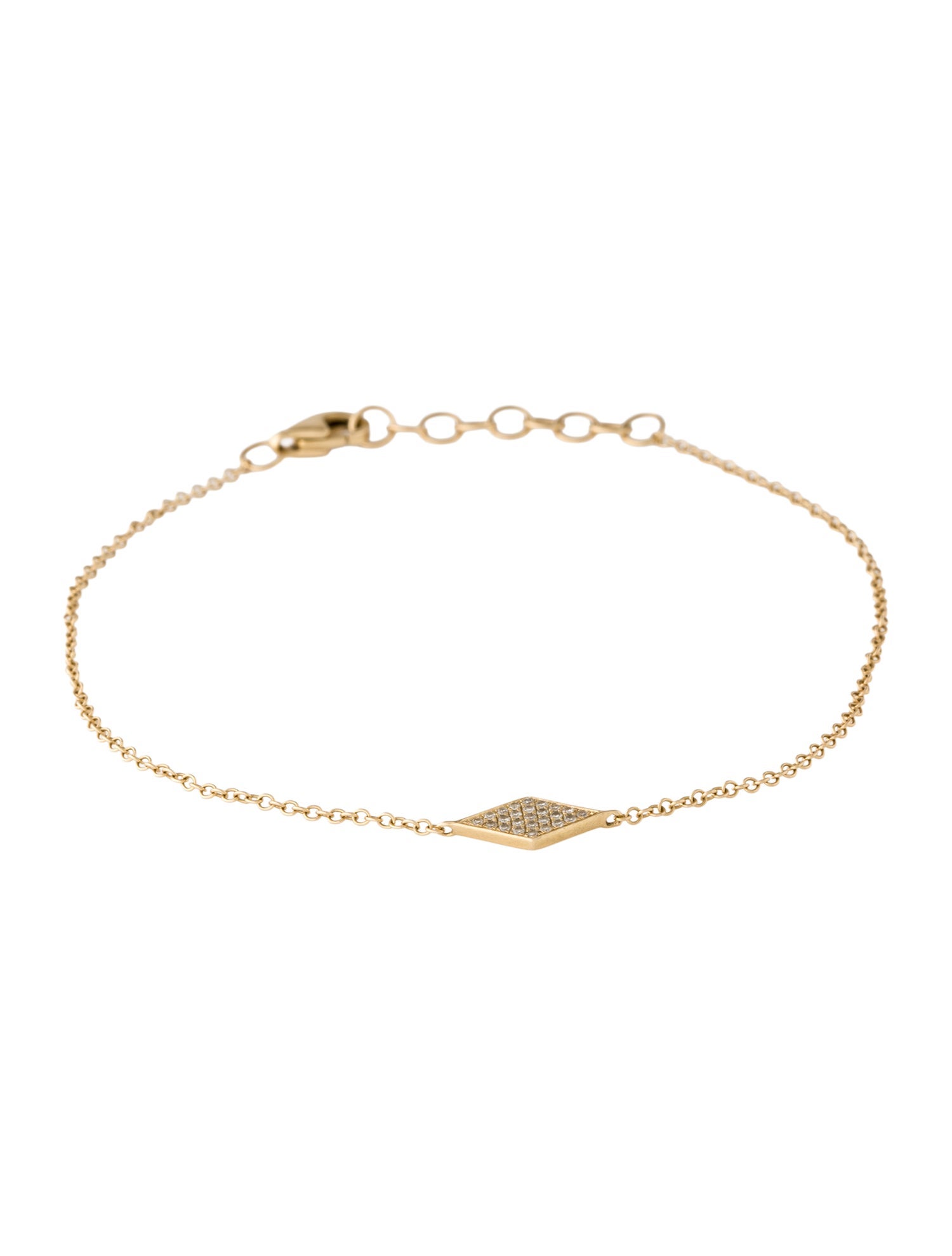Shy Creation 14K Diamond Station Bracelet