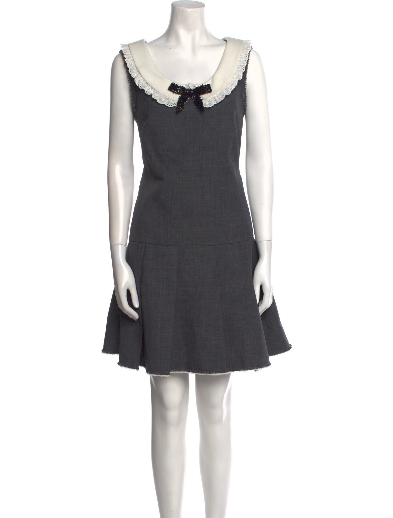 Shushu/tong Scoop Neck Mini Dress - Grey Dresses, Clothing