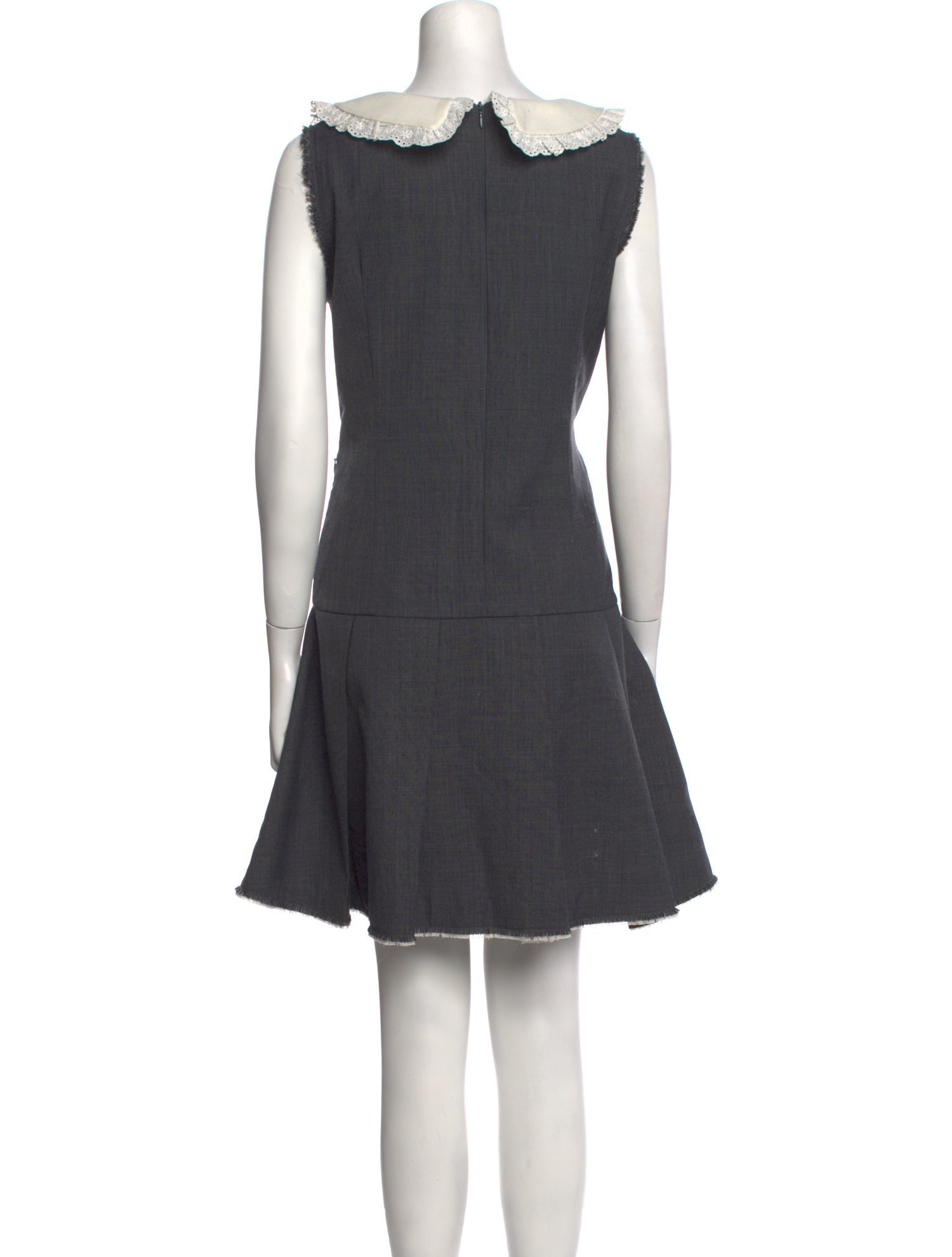 Shushu/tong Scoop Neck Mini Dress - Grey Dresses, Clothing