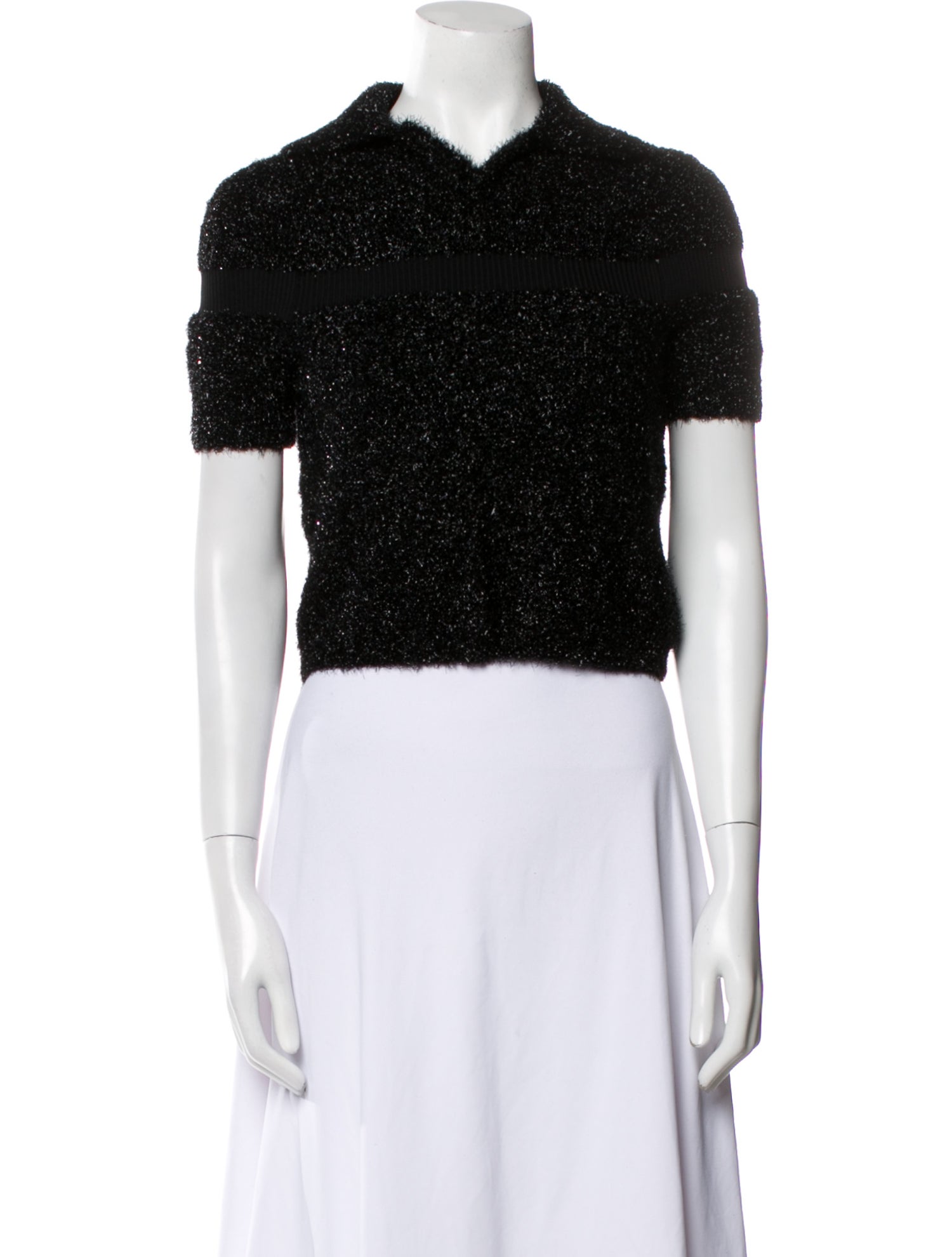 Shushu/tong Nylon Mock Neck Crop Top