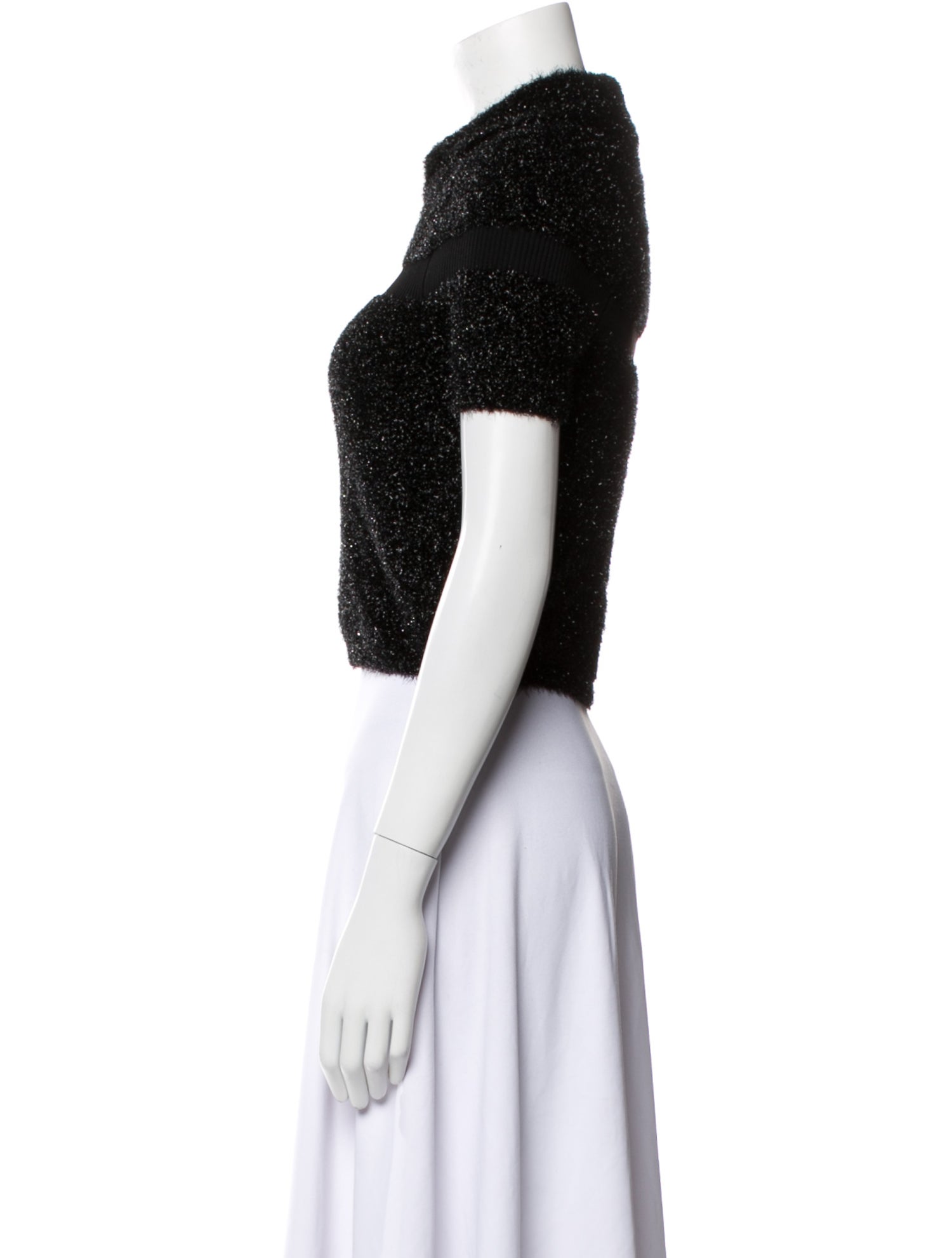 Shushu/tong Nylon Mock Neck Crop Top