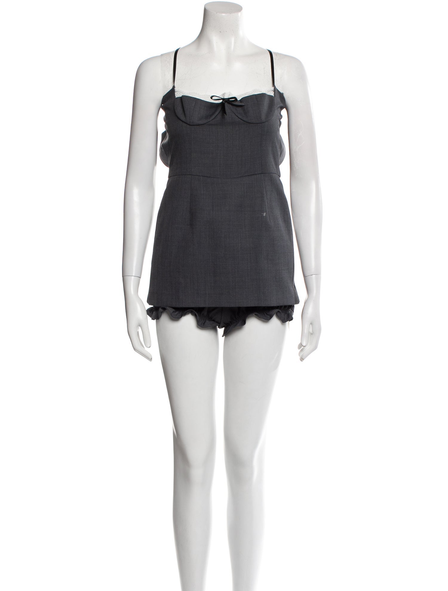 Shushu/tong Square Neckline Mini Dress