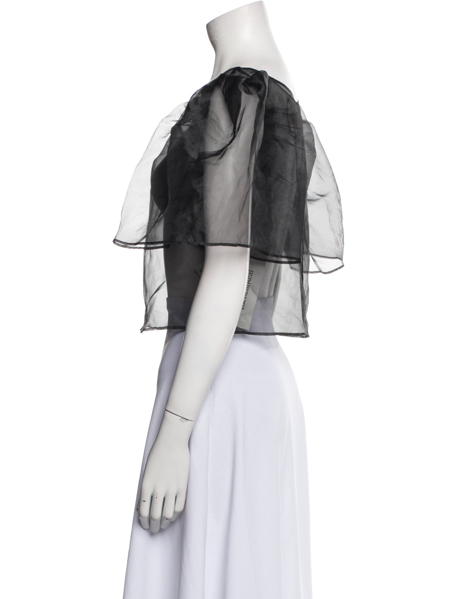 Shushu/tong Scoop Neck Short Sleeve Crop Top