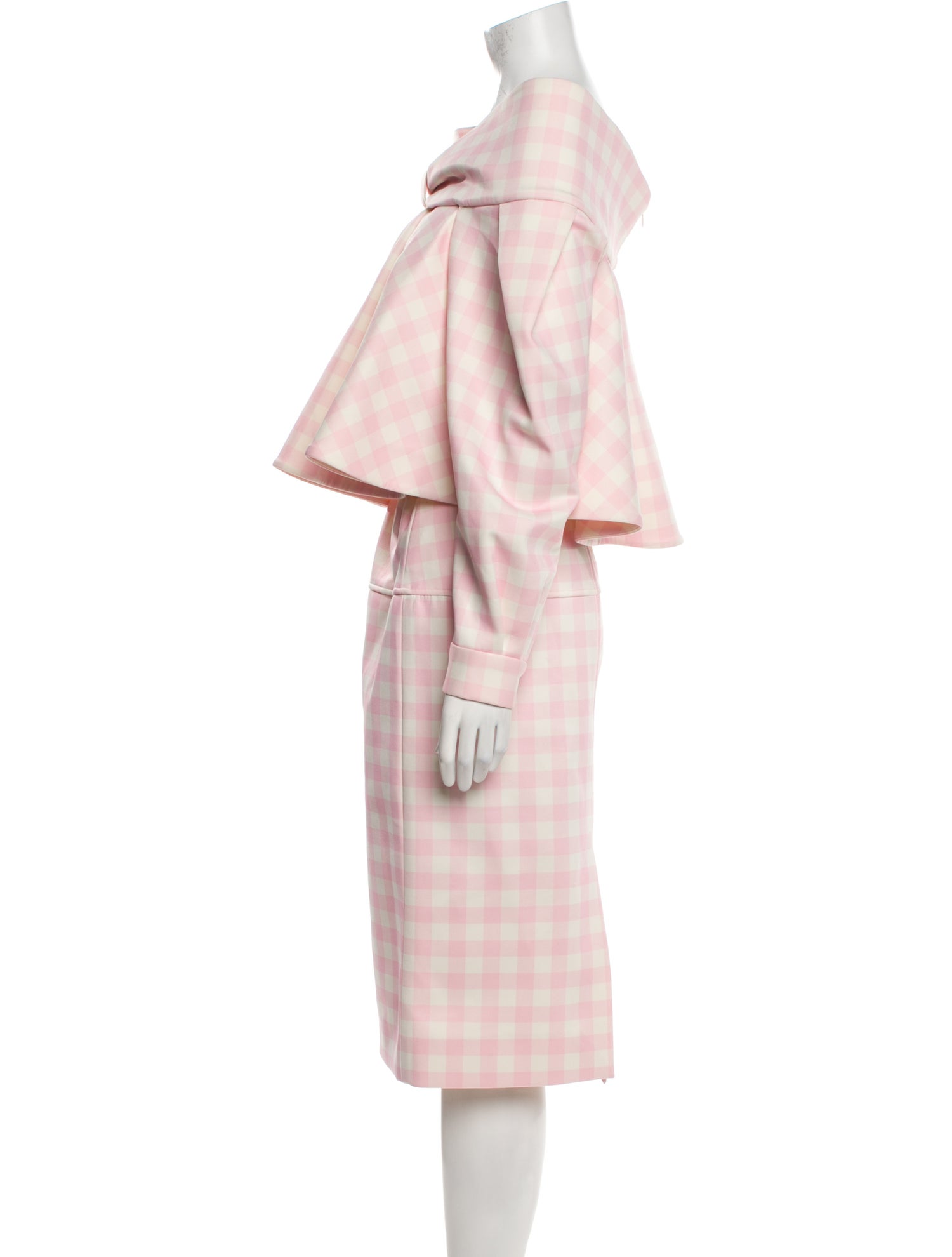 Shushu/tong Plaid Print Bow Accents Skirt Set