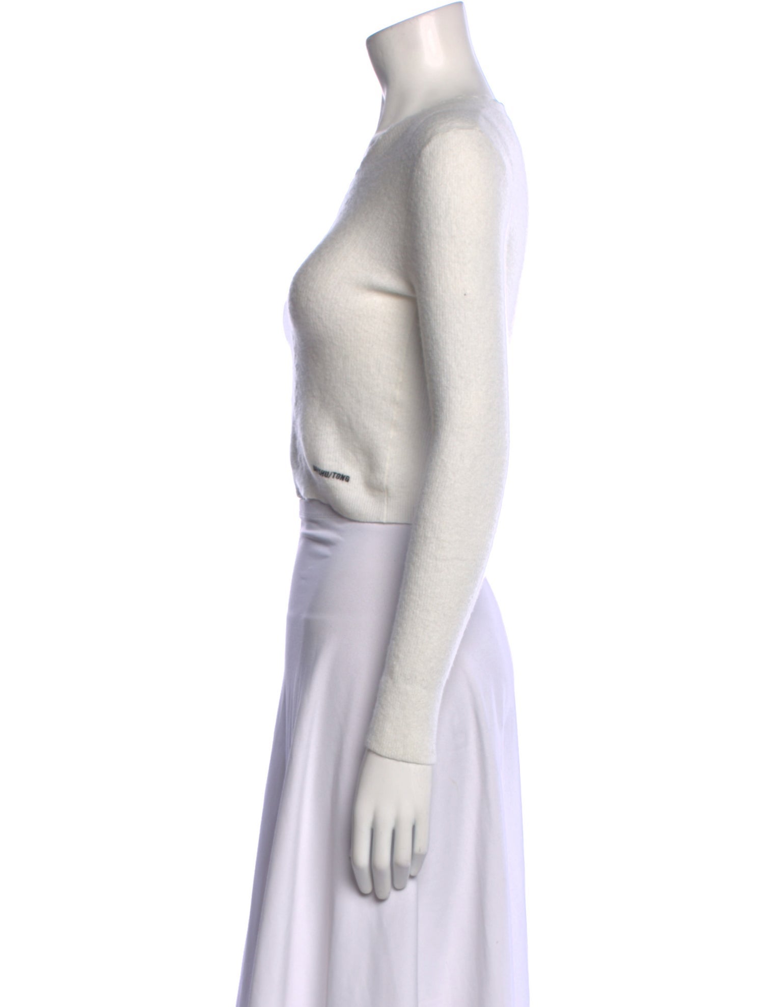 Shushu/tong V-Neck Long Sleeve Crop Top