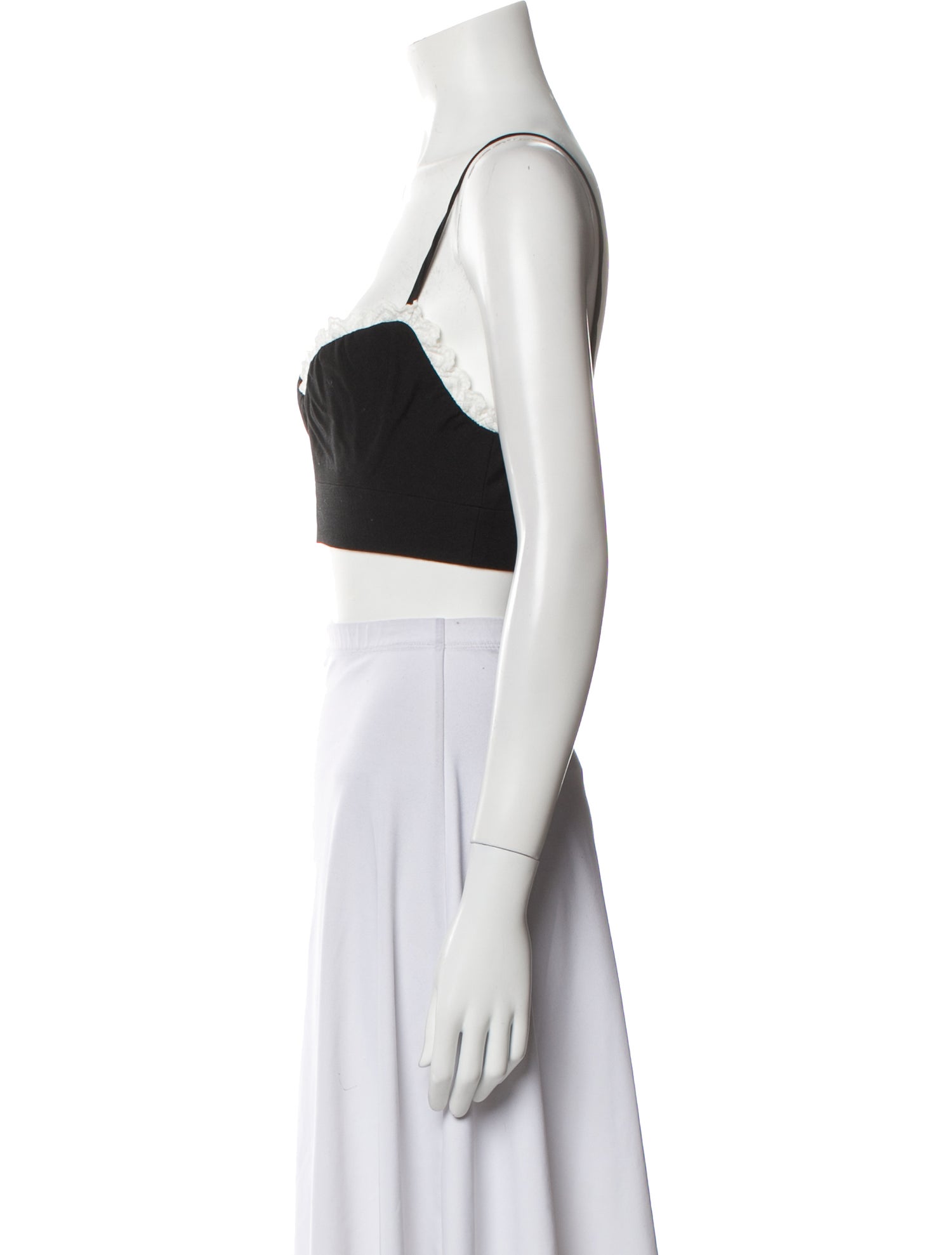 Shushu/tong Wool Cowl Neck Crop Top