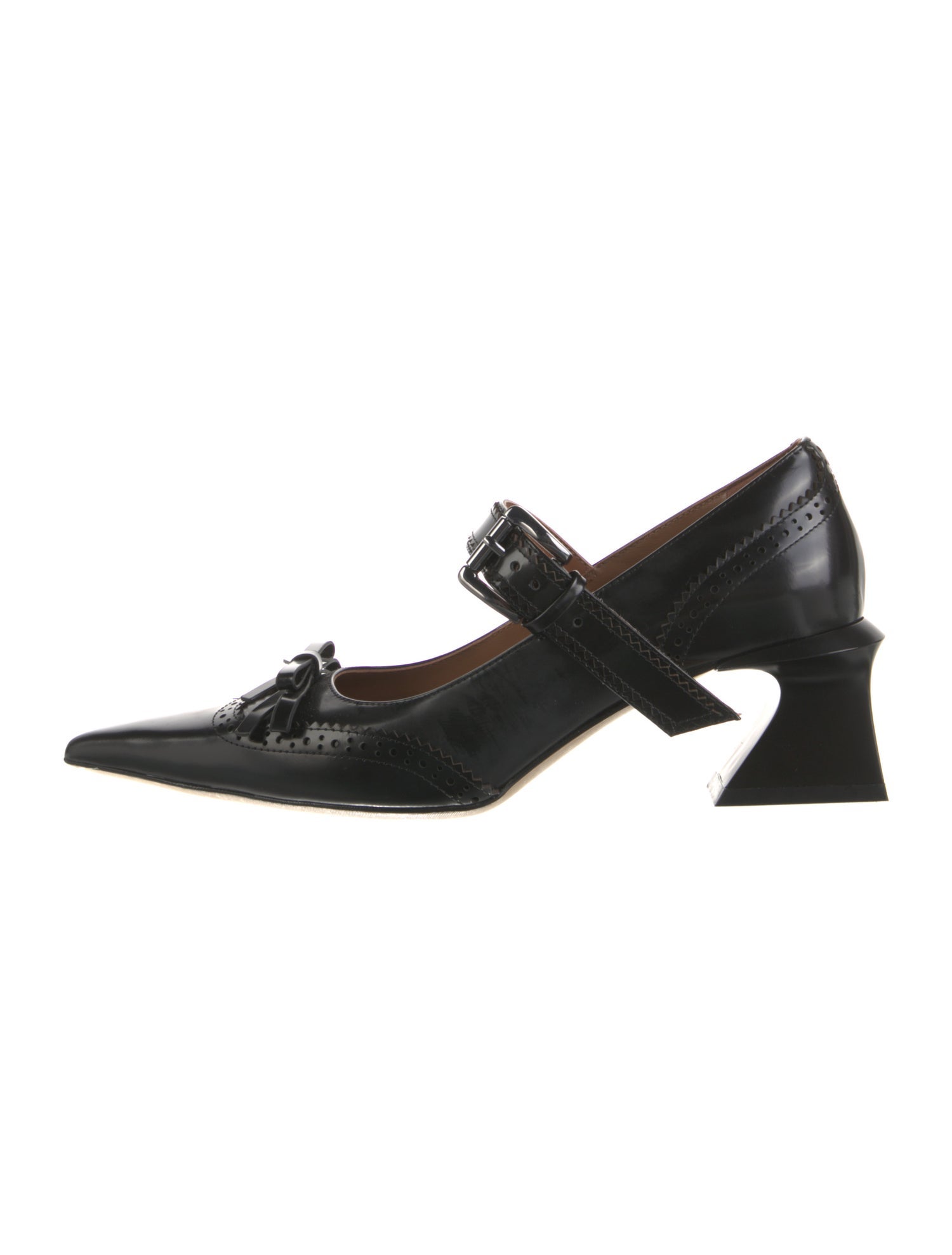 Shushu/tong Leather Lasercut Accents Pumps