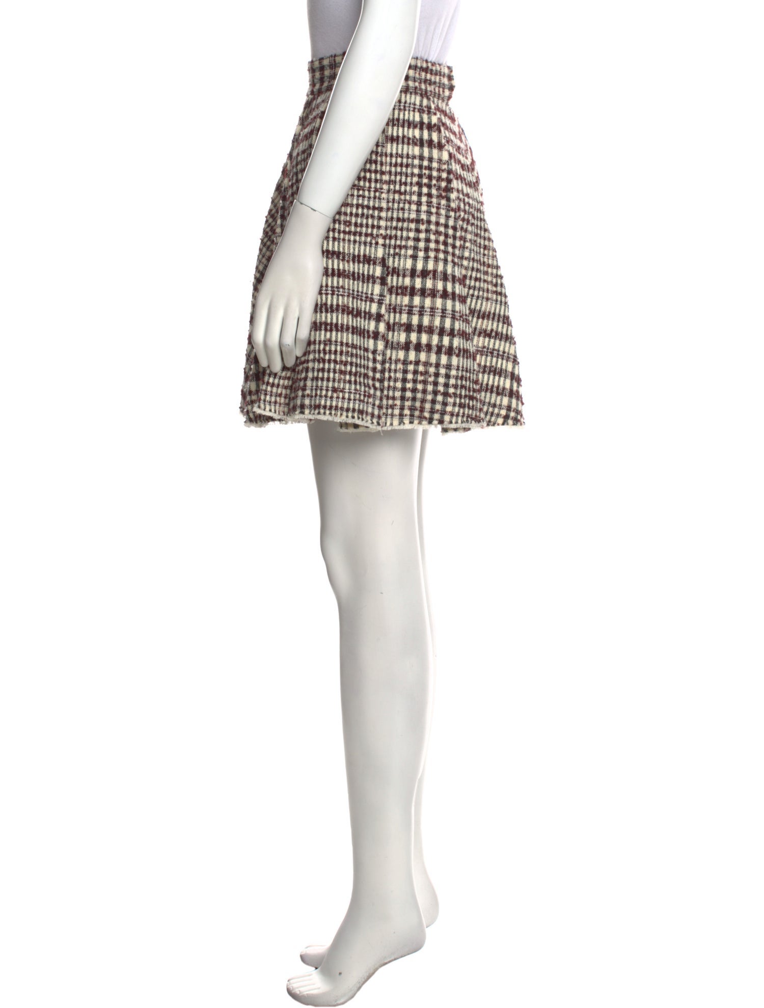 Shushu/tong Plaid Print Mini Skirt w/ Tags