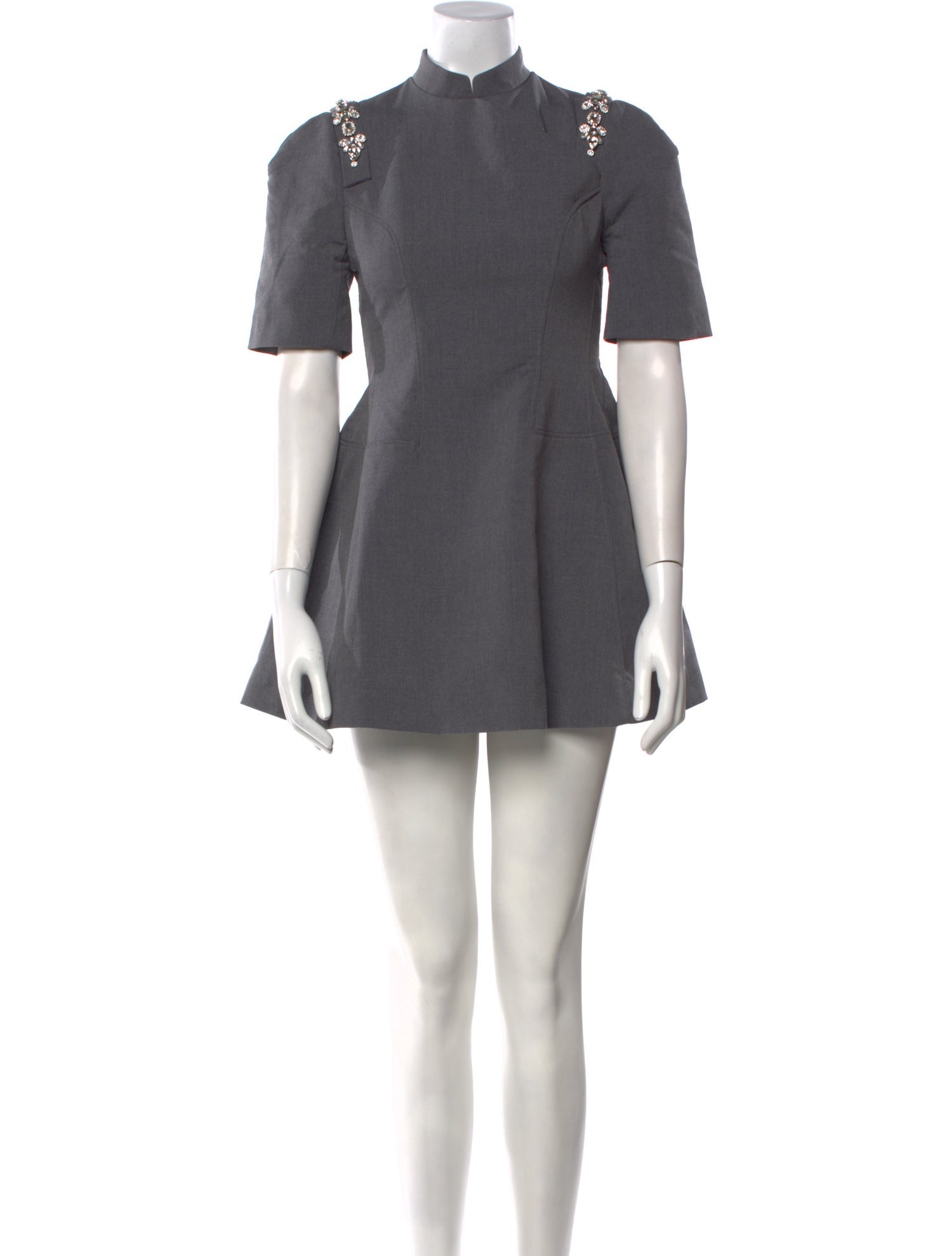 Shushu/tong Mock Neck Mini Dress