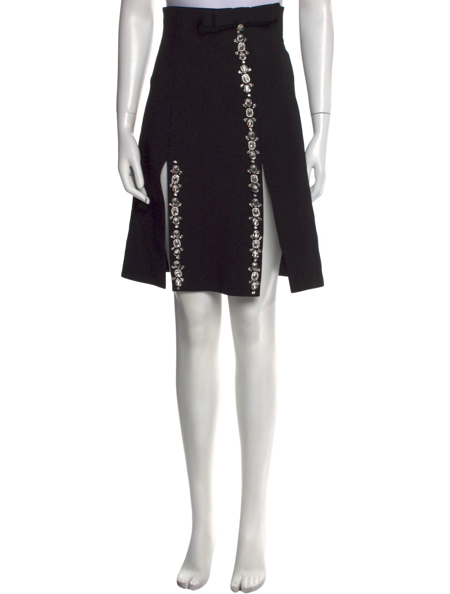 Shushu/tong Crystal Embellishments Knee-Length Skirt