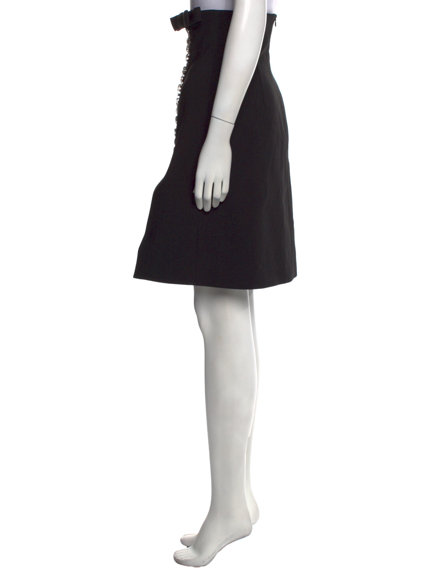 Shushu/tong Crystal Embellishments Knee-Length Skirt