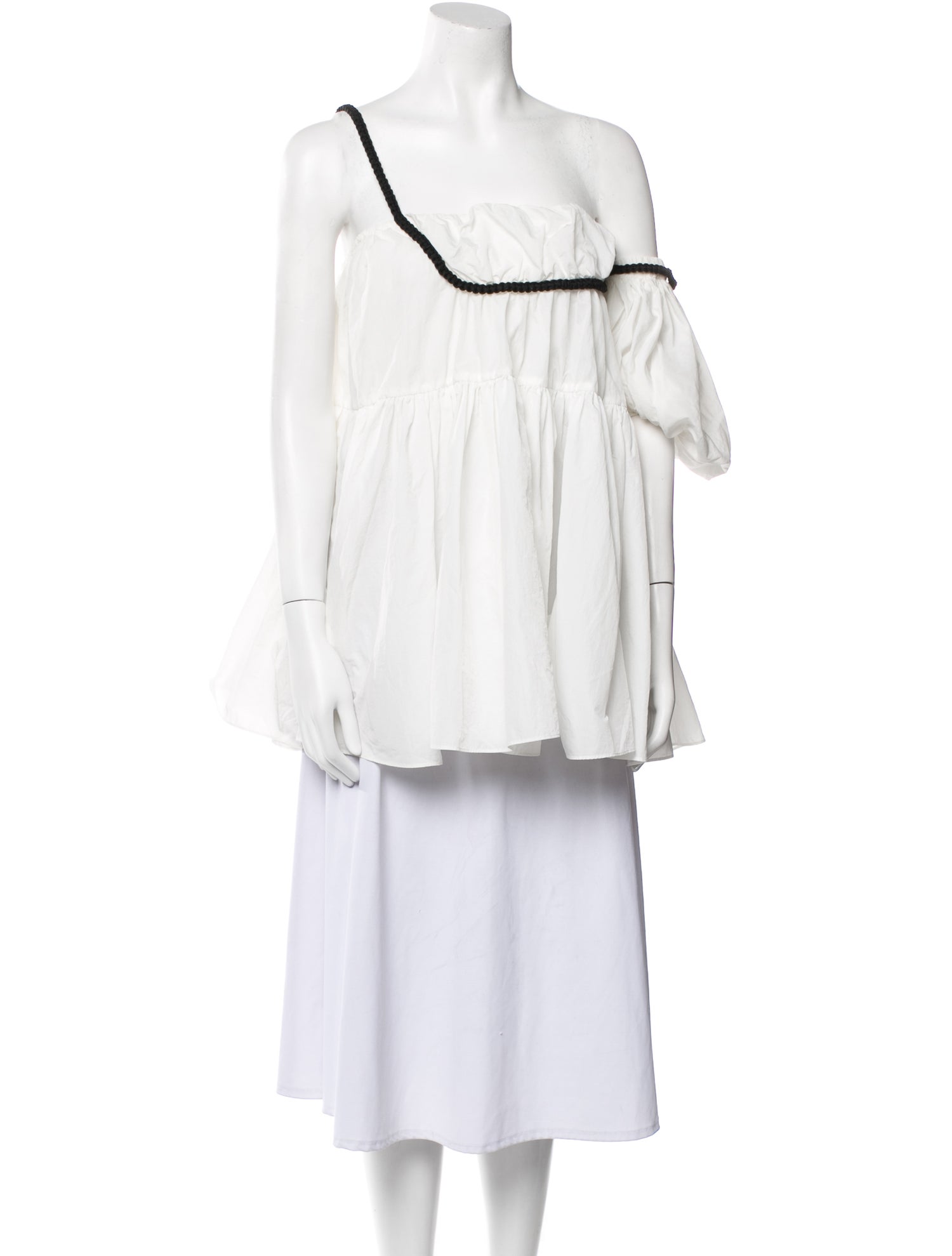 Shushu/tong Nylon One-Shoulder Tunic