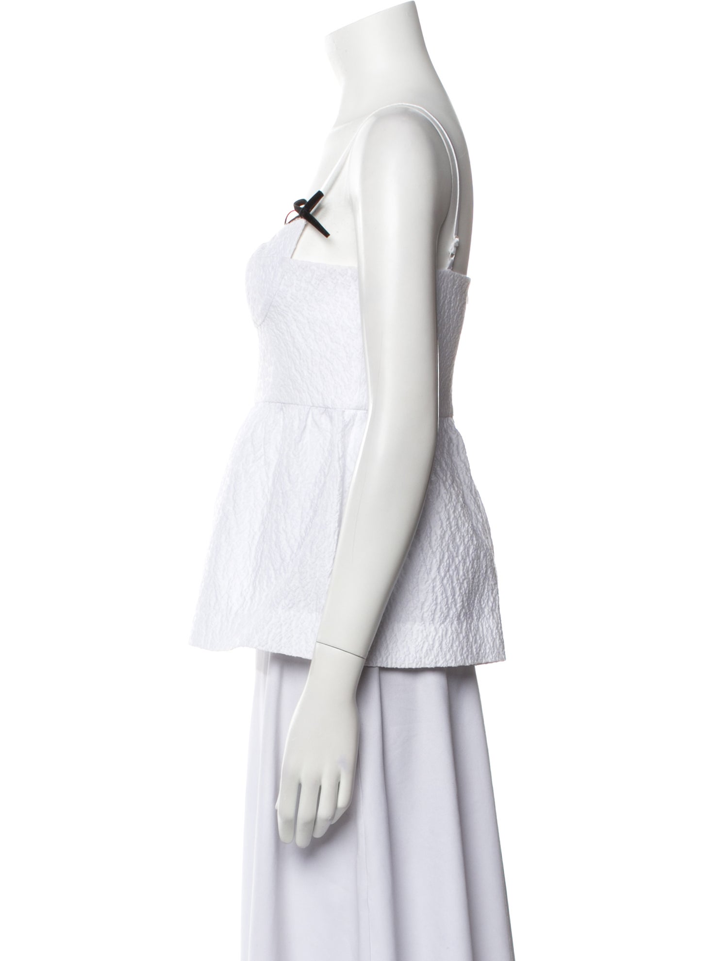 Shushu/tong Square Neckline Sleeveless Crop Top