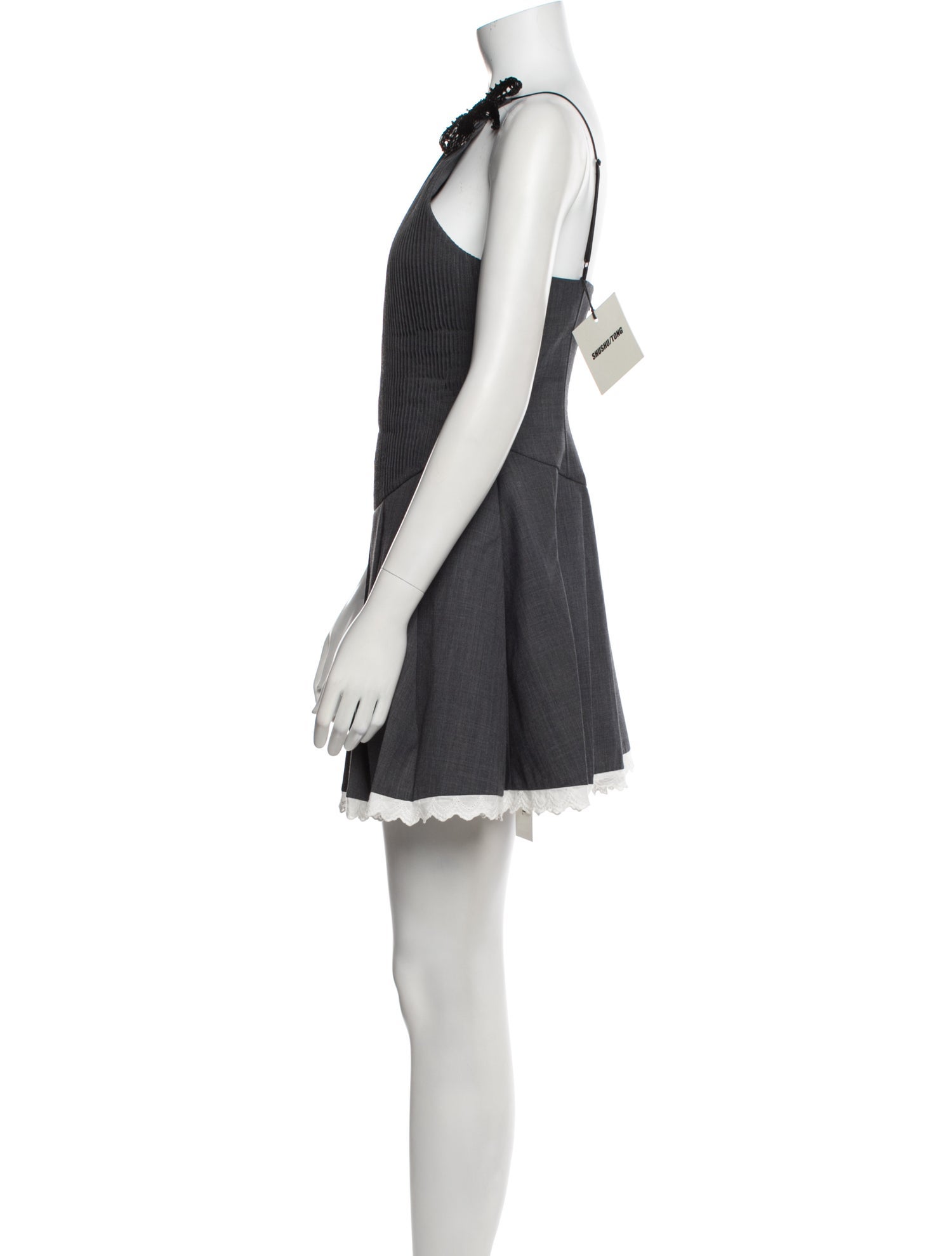 Shushu/tong Square Neckline Mini Dress