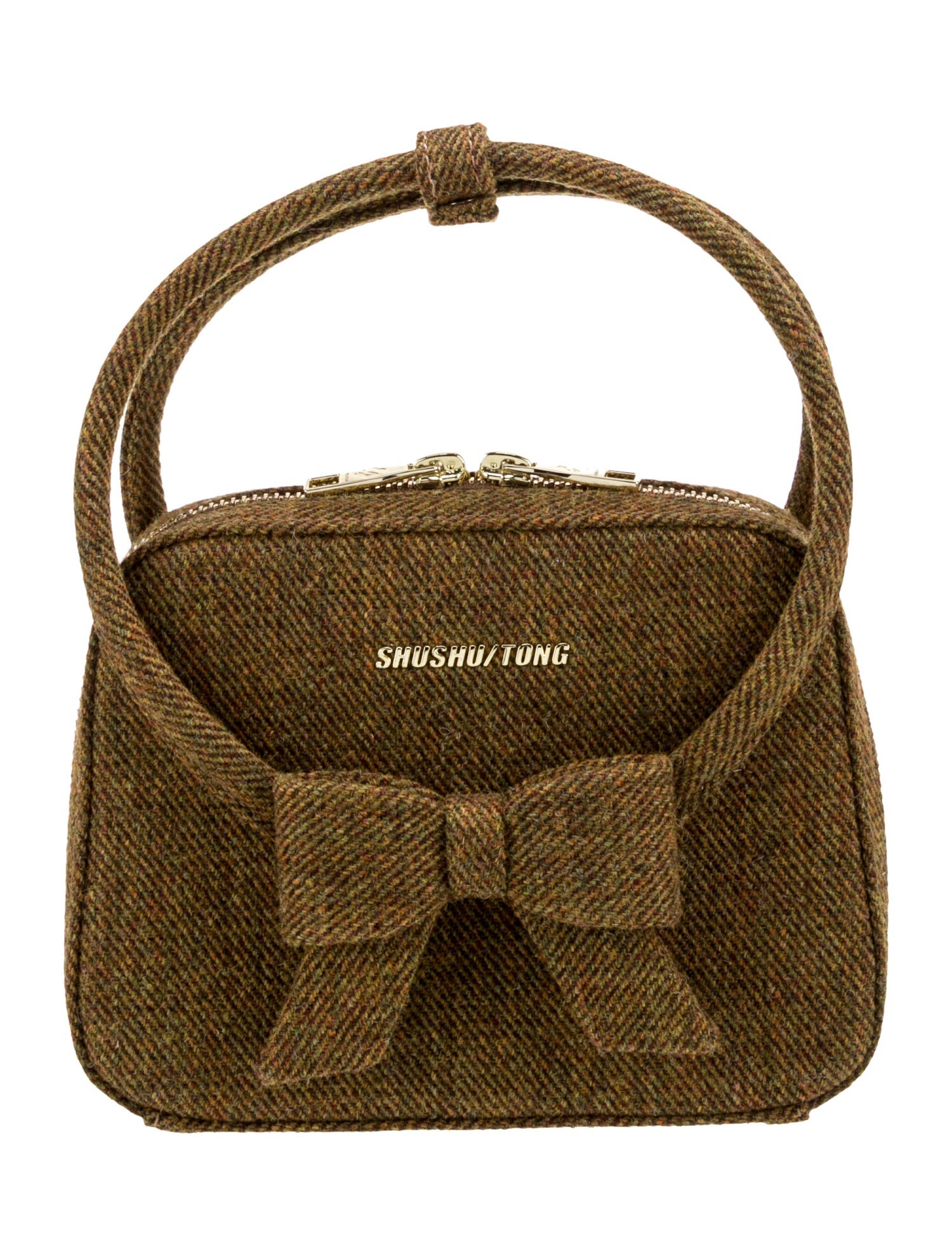 Shushu/tong Tweed Top Handle Bag