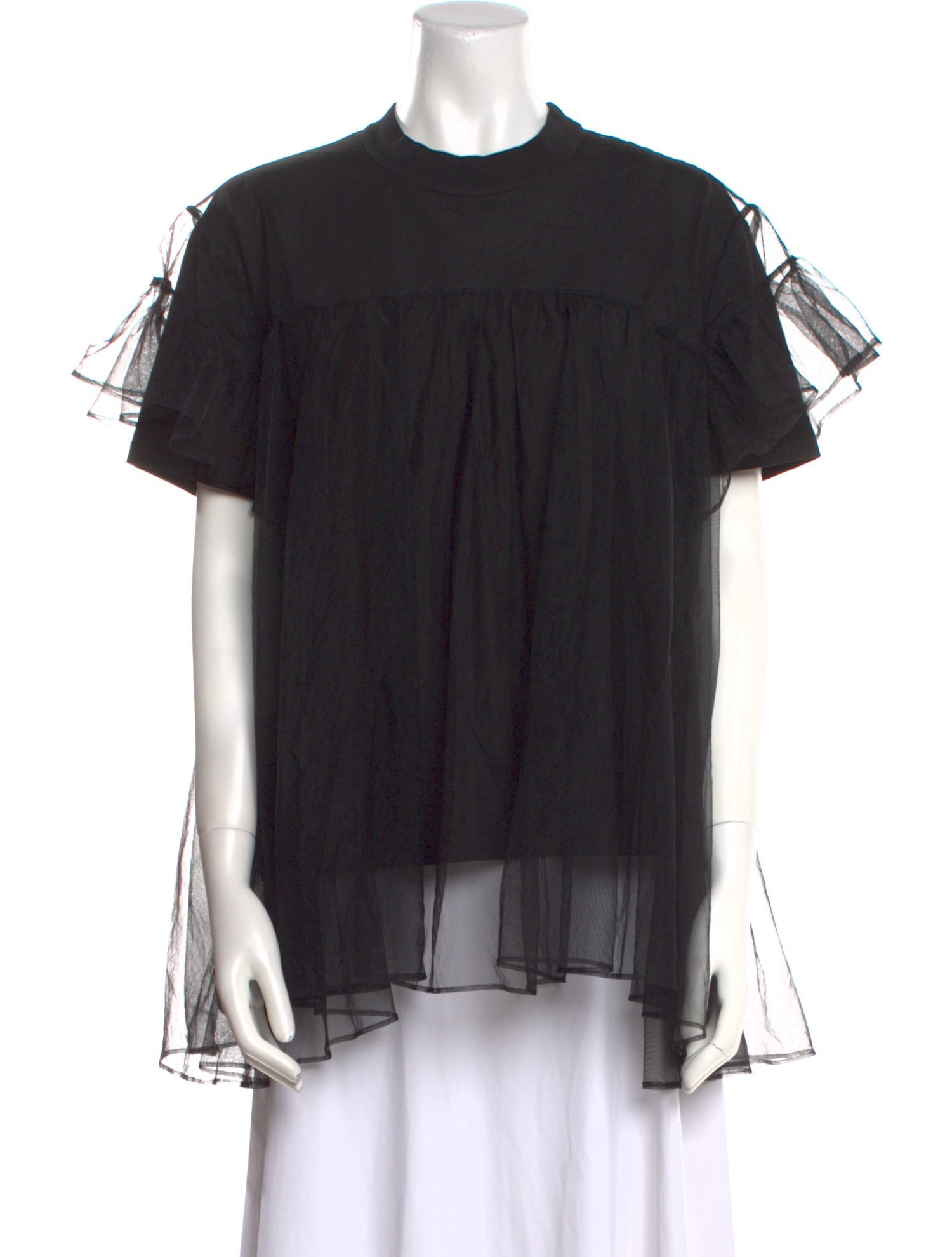 Shushu/tong Crew Neck Short Sleeve Blouse