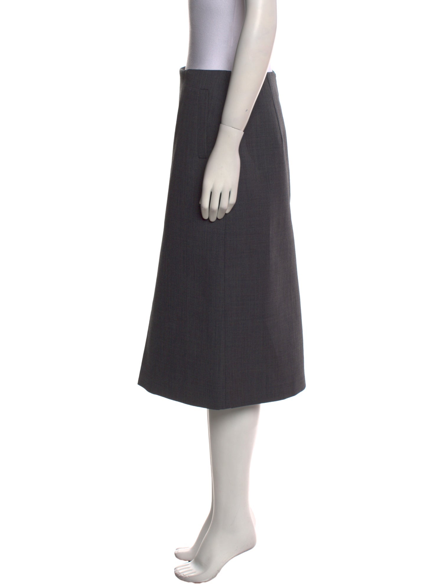 Shushu/tong Pleated Accents Knee-Length Skirt