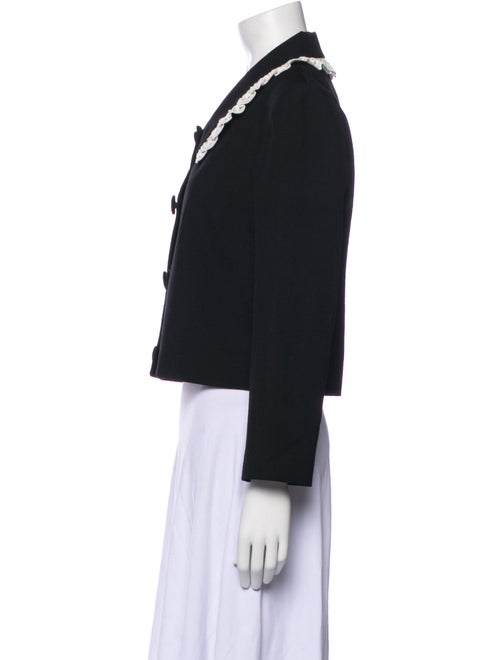 Shushu/tong Wool Colorblock Pattern Evening Jacket