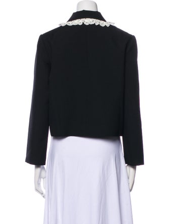 Shushu/tong Wool Colorblock Pattern Evening Jacket