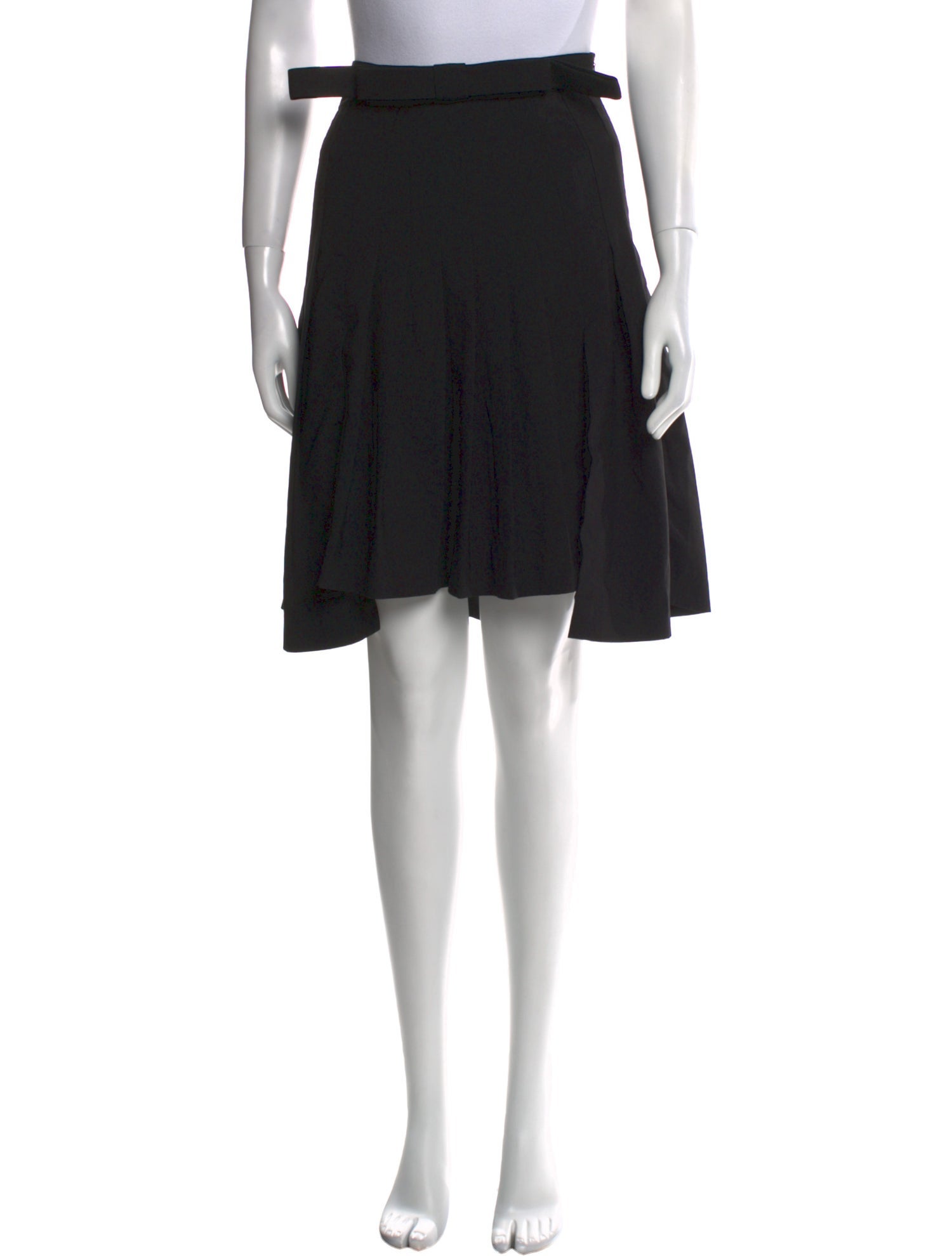 Shushu/tong Bow Accents Knee-Length Skirt