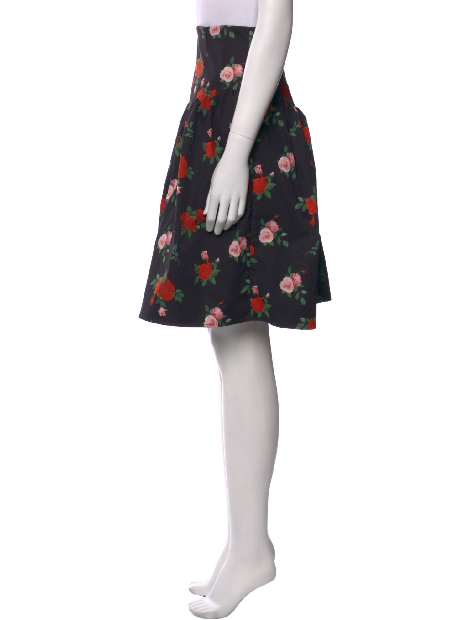Shushu/tong Floral Print Knee-Length Skirt