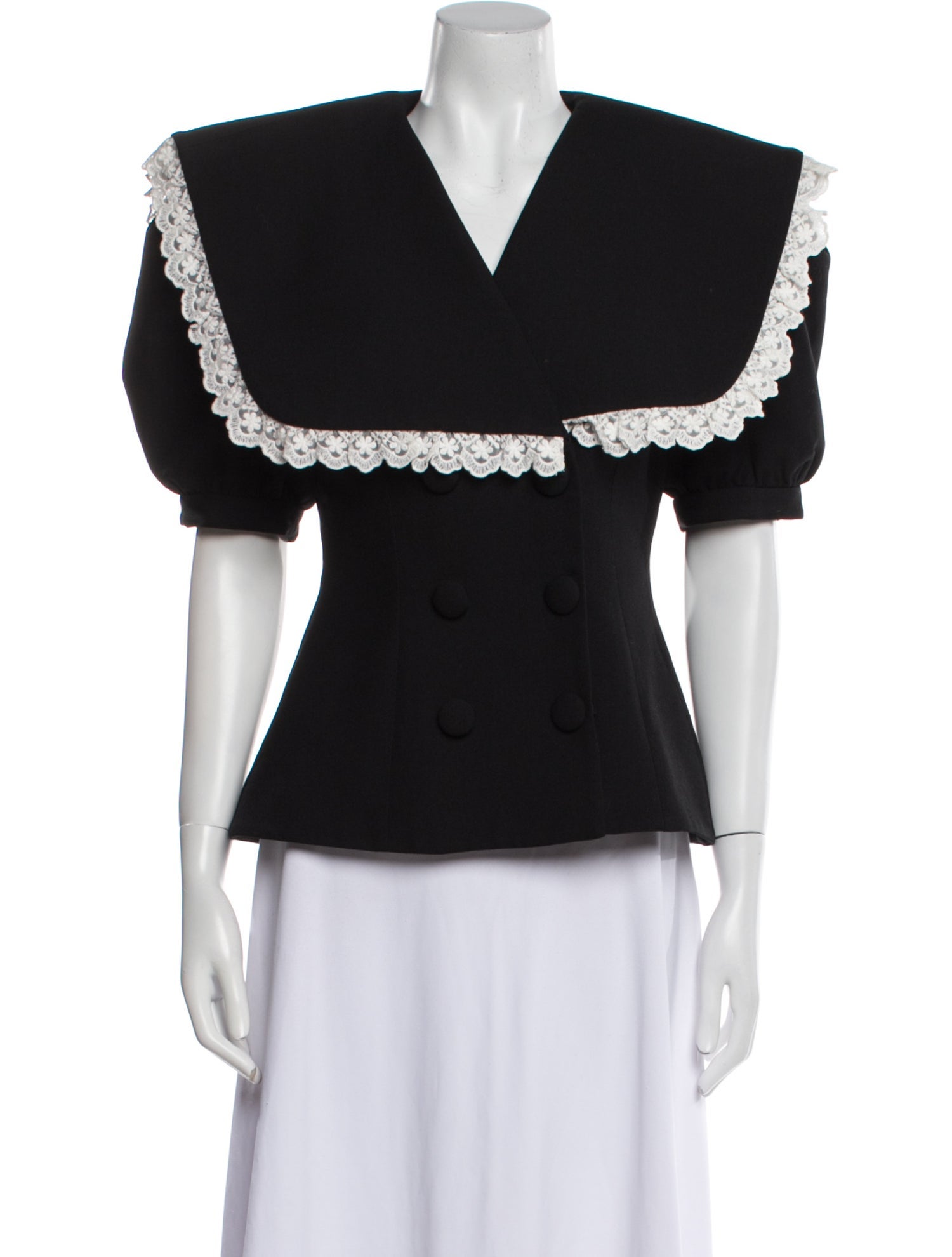 Shushu/tong Wool Colorblock Pattern Jacket