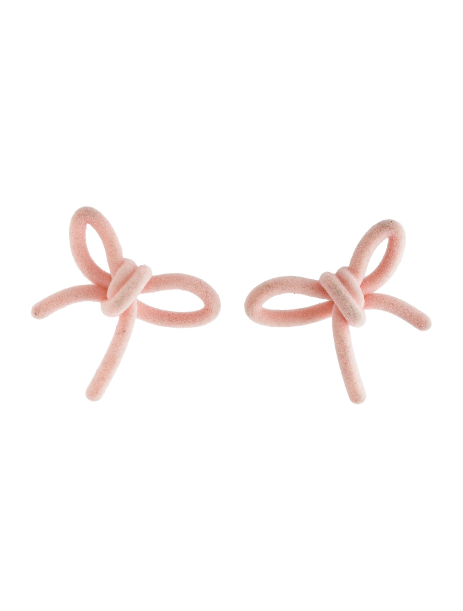 Shushu/tong Pink YVMIN Edition Velvet Bow Stud Earrings