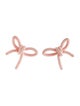 Shushu/tong Pink YVMIN Edition Velvet Bow Stud Earrings