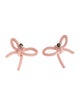 Shushu/tong Pink YVMIN Edition Velvet Bow Stud Earrings
