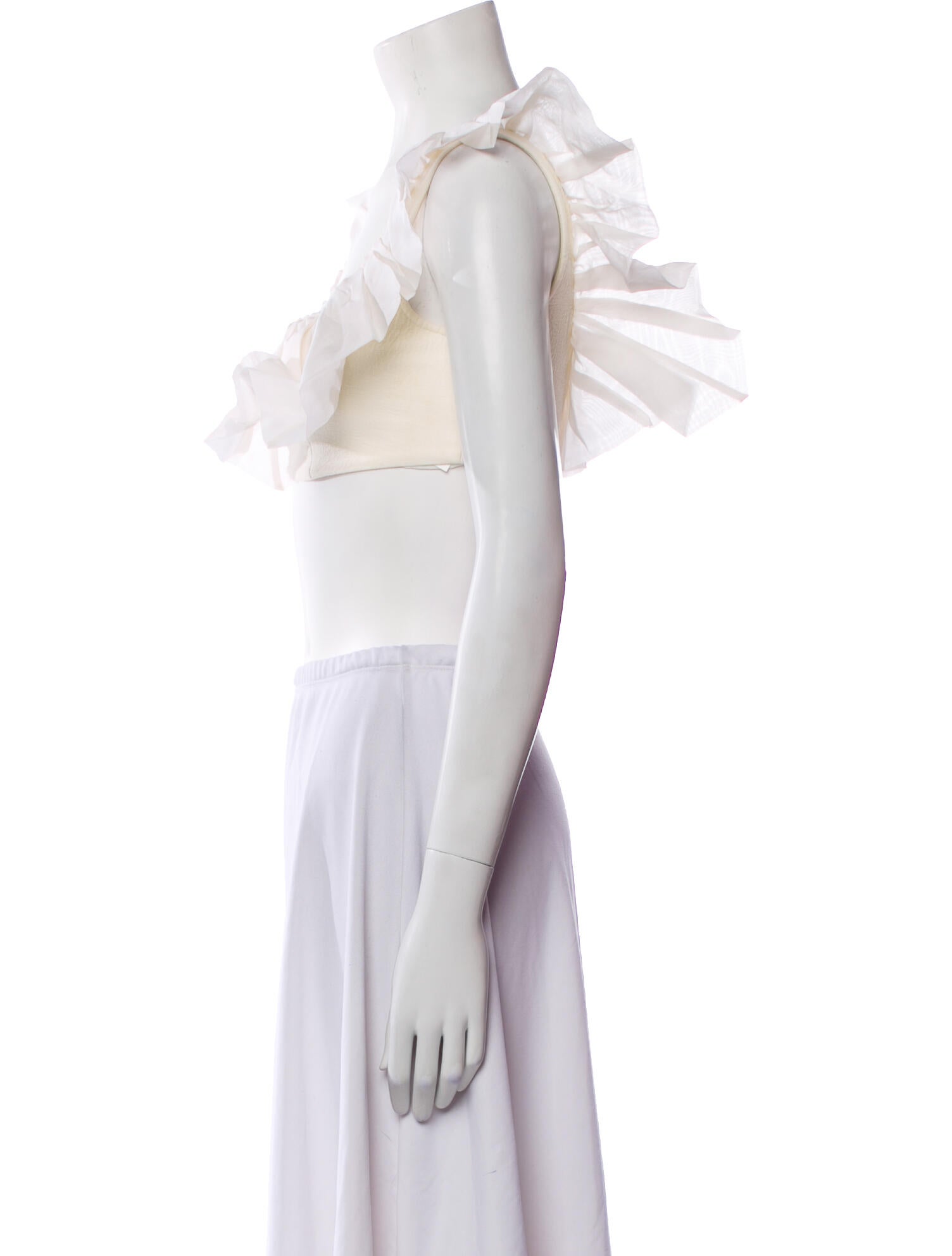 Shushu/tong Square Neckline Sleeveless Crop Top