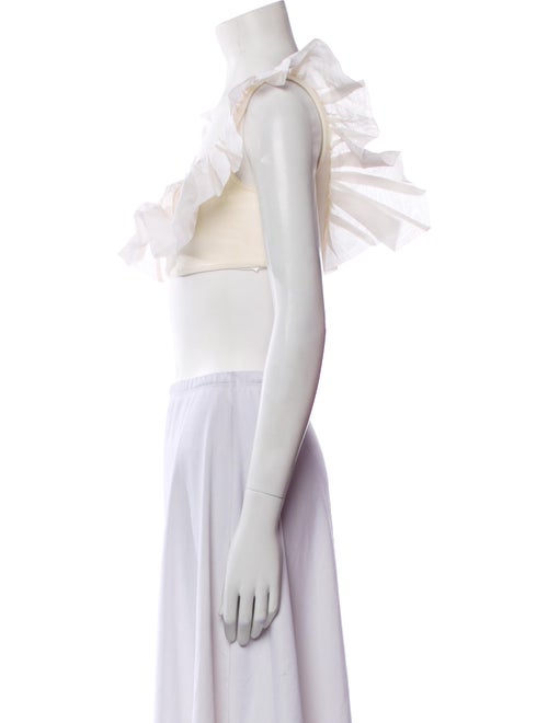 Shushu/tong Square Neckline Sleeveless Crop Top