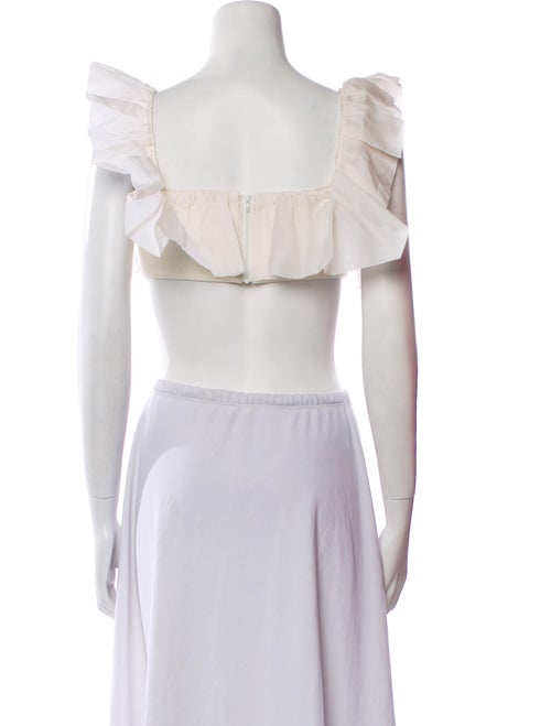 Shushu/tong Square Neckline Sleeveless Crop Top