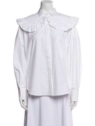 Shushu/tong Long Sleeve Button-Up Top