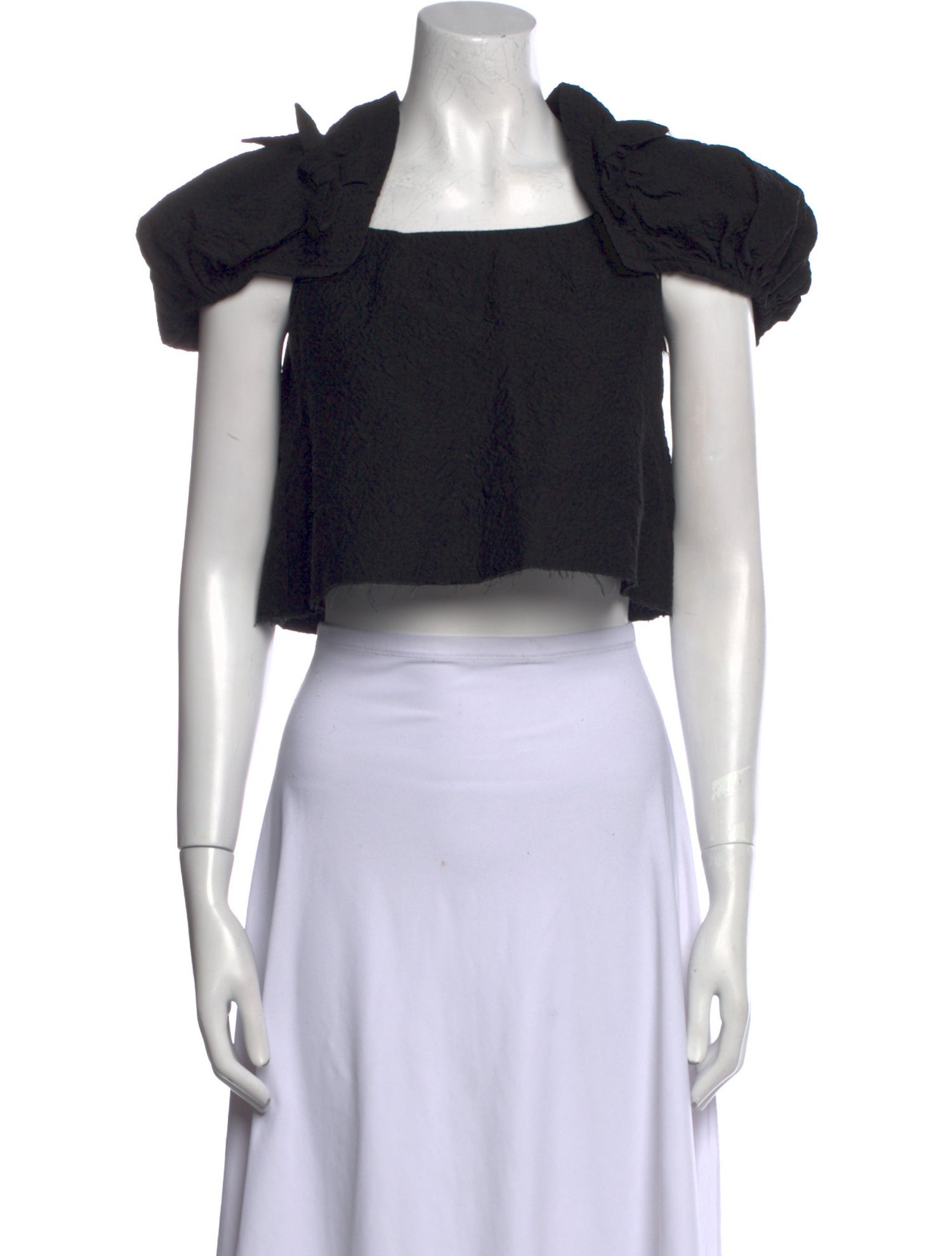 Shushu/tong Square Neckline Short Sleeve Crop Top w/ Tags