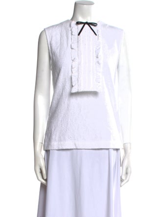 Shushu/tong Crew Neck Sleeveless Top