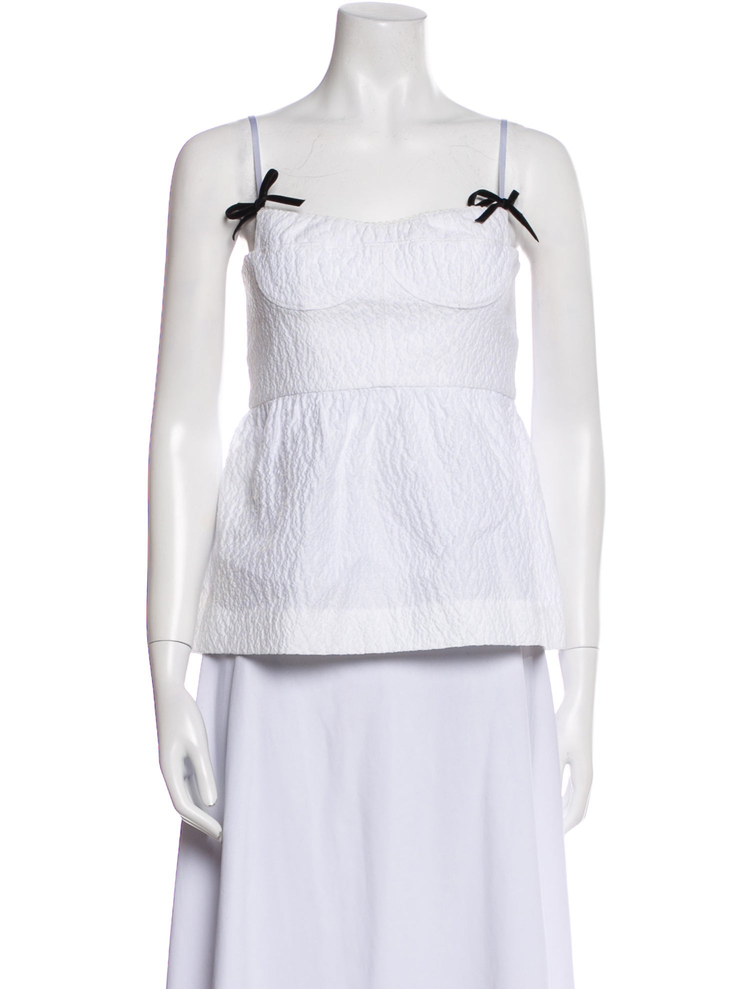 Shushu/tong Square Neckline Sleeveless Top
