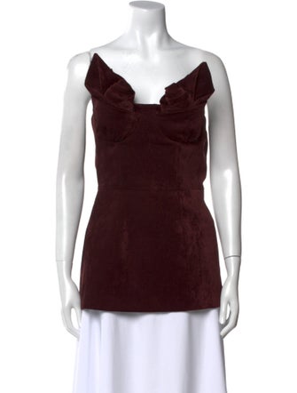 Shushu/tong Square Neckline Sleeveless Top