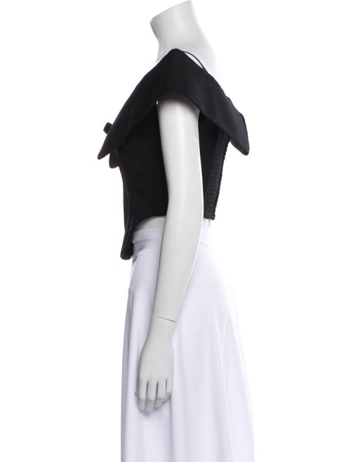 Shushu/tong Wool Off-The-Shoulder Crop Top