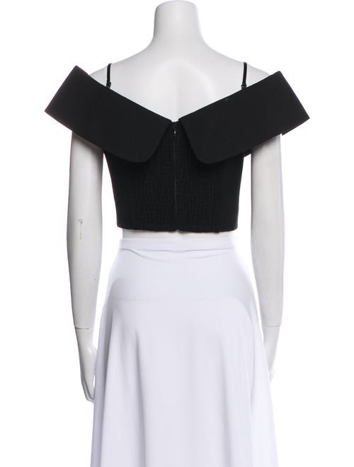 Shushu/tong Wool Off-The-Shoulder Crop Top