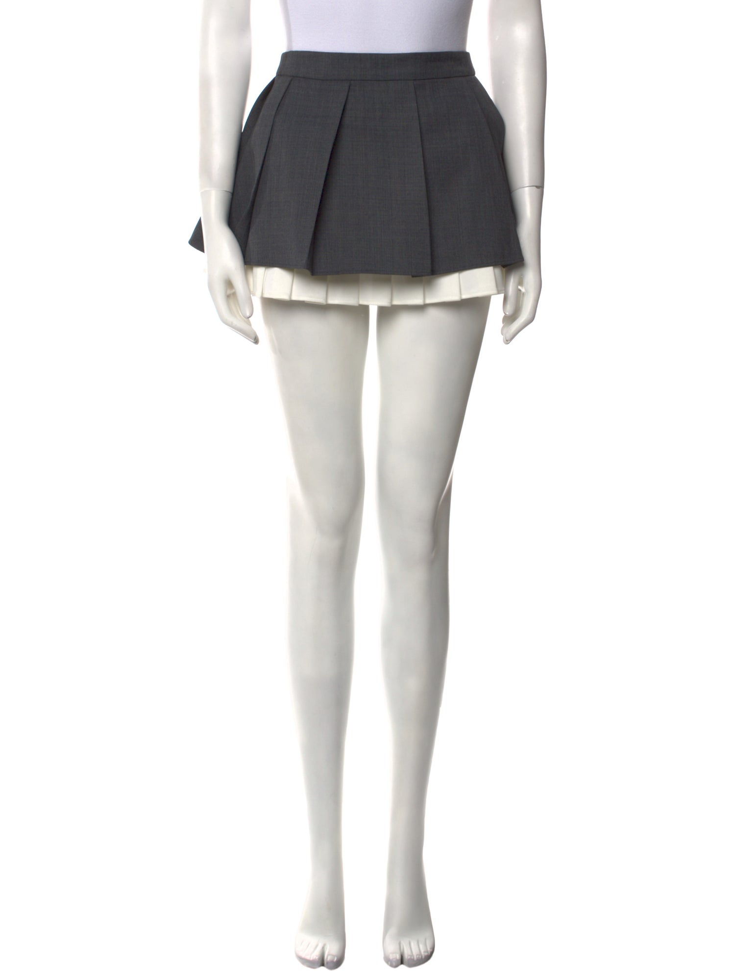 Shushu/tong Pleated Accents Mini Skirt