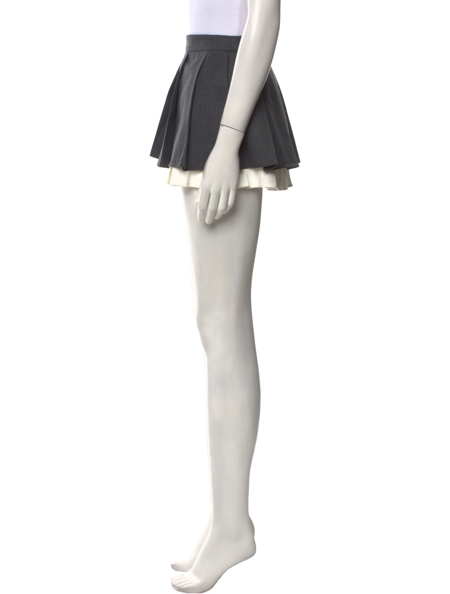 Shushu/tong Pleated Accents Mini Skirt