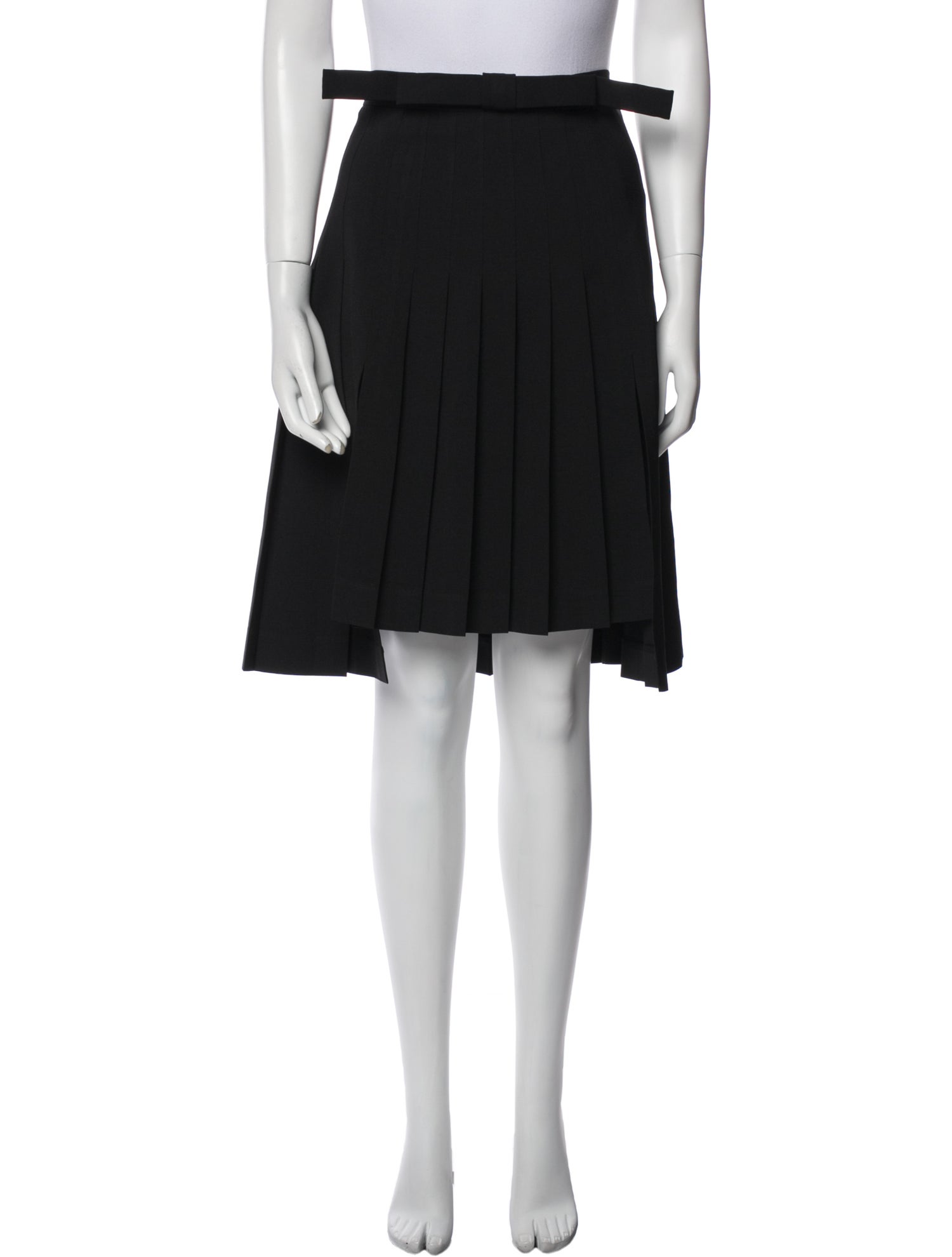 Shushu/tong Bow Accents Knee-Length Skirt