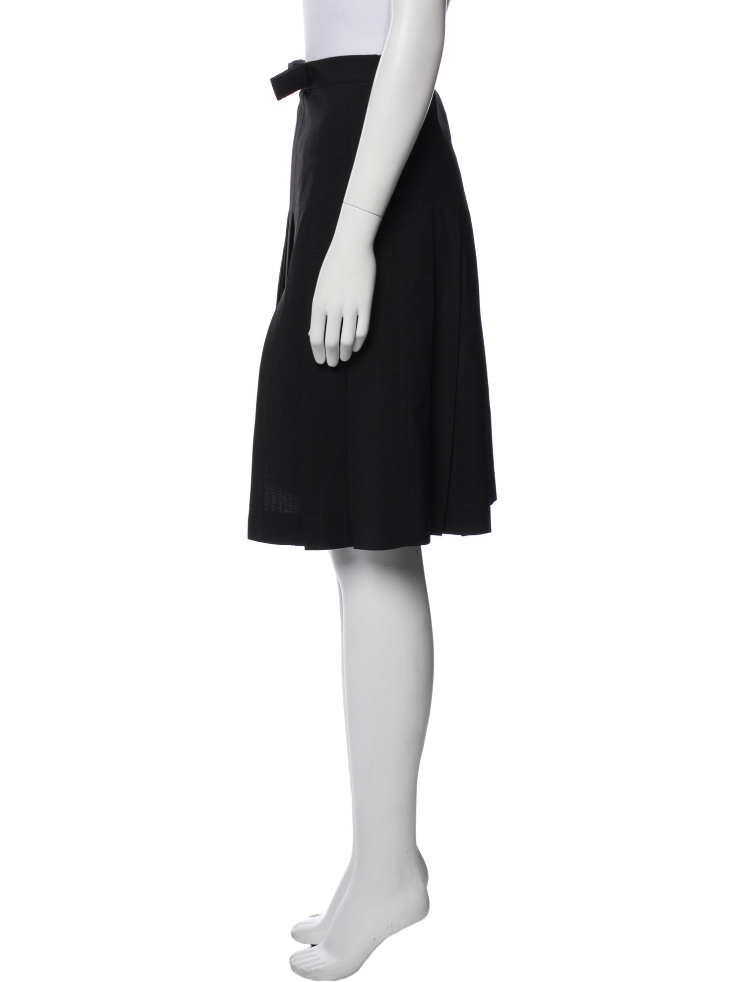 Shushu/tong Bow Accents Knee-Length Skirt