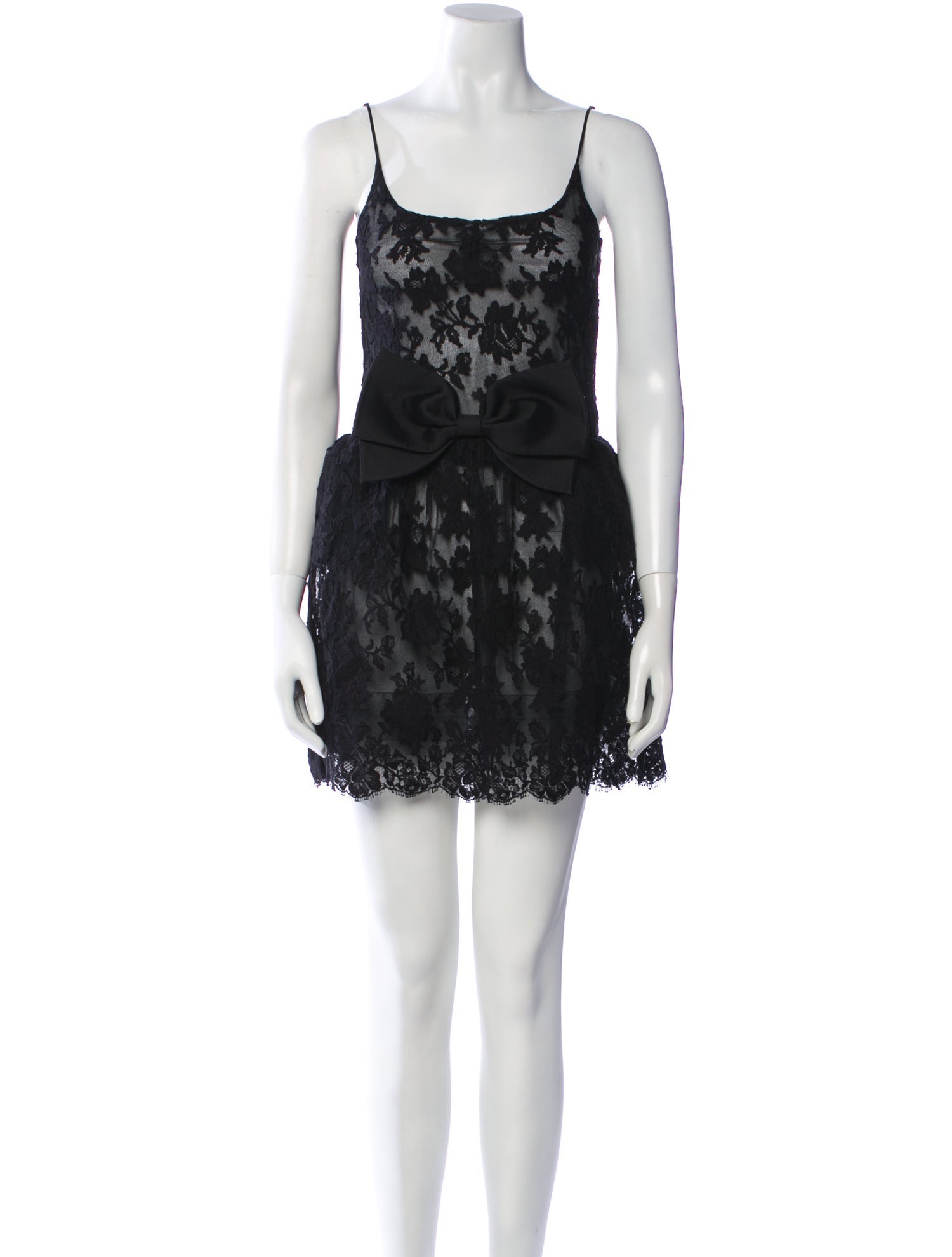 Shushu/tong Lace Pattern Mini Dress